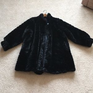 Vintage Carly Monterey Luxurious Faux Black Fur